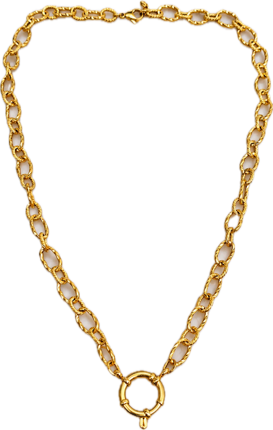 Collier porte gri-gris maille épaisse